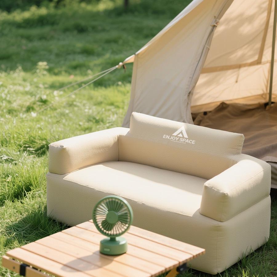 Nadmuchiwana sofa i fotel do użytku na zewnątrz ENJOYSPACE – idealne na kemping, festiwale muzyczne lub relaks w domu (Pojedynczy podwójny)