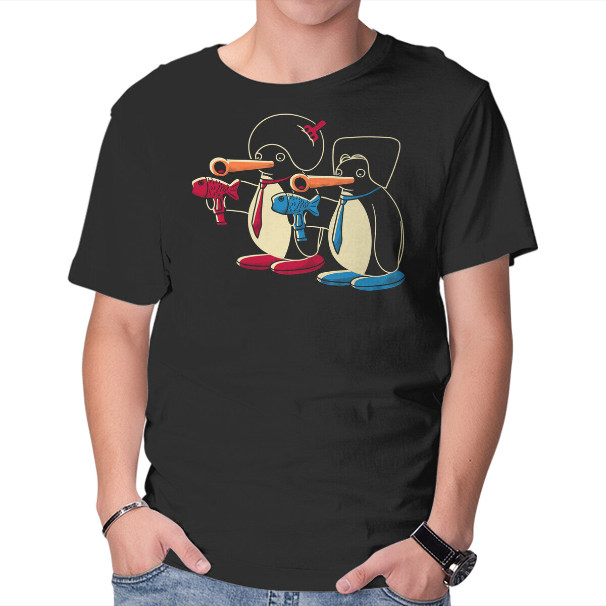 Unisex Crew Neck T-Shirt Noot Fiction Graphic Short Sleeve Casual Tee XXXXL