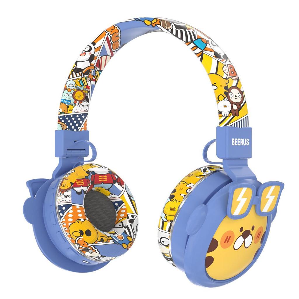 Children's Cartoon Bluetooth Headphones with 85dB Volume Limit and TF Card Slot