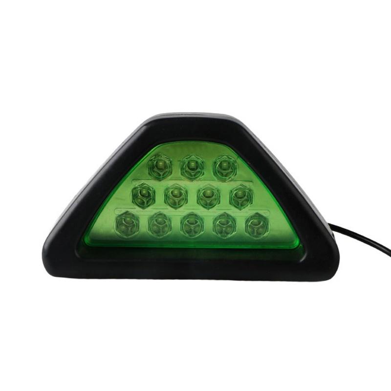 Car Triangle Brake Stop Light LED Universal Lamp Warning DRL Red 12 Rear Tail Light Auto Signal Rear Tail Stop Brake Light A5