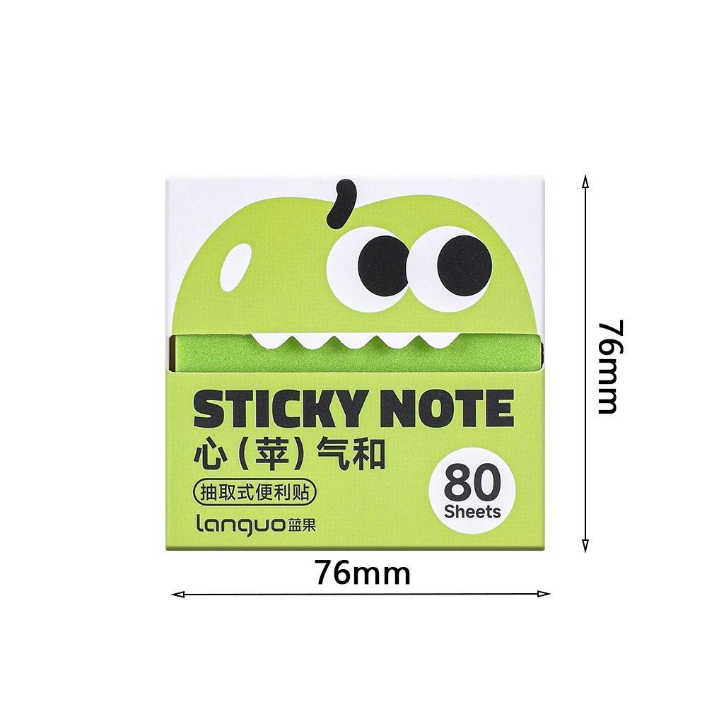 Cartoon Fruit Memo Pad Paper Dopamine Pull Out Design Planner Schedule Stickers Self-Adhesive Pearlescent Transparent