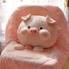 Quilt Velvet Warmer Pink Pig Foldable 2In1 Pillow Blanket Home Car Travel Sofa Bed Students Office Nap Cute Kids Cushion Blanket