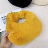 Women Luxury Plush Half Moon Bag Fashionable Furry Short Handle Evening Clutch Warm Soft Handbag