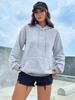Einfarbiger lässiger Hoodie für Damen mit Tasche Kreatives Sweatshirt All-Match Streetwear Fleece Unisex Pullover