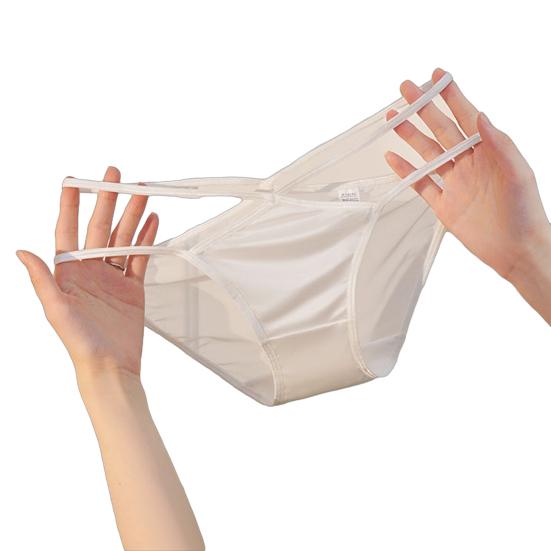 

Жіночі стрінги, мереживні, сексуальна білизна, низька посадка, прозорі, трусики, жіночі безшовні труси з вирізами M білий