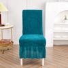 English Version Chair Cover Winter Thickened All-Inclusive Skirt Chair Cover Solid Color Corrugated Chair Cover
