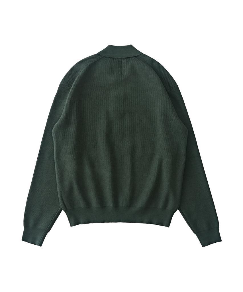 ANALOG MOOD Hazzi Button-Up Collar Knit (Khaki)