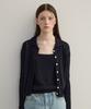 Ttudement Punching Knit Cardigan Navy