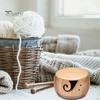 Personalisierte Garnschale zum Häkeln, individueller Strickhäkelhalter aus Holz mit Deckel, multifunktionaler Aufbewahrungsorganizer für Handarbeiten, handgefertigte Geschenke für