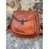Handmade Leather Crossbody Saddle Bag: Personalized Shoulder Purse