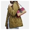 COACH Grace 26 classic old flower carriage logo buckle flap cowhide underarm bag hand shoulder bag women's purple and khaki