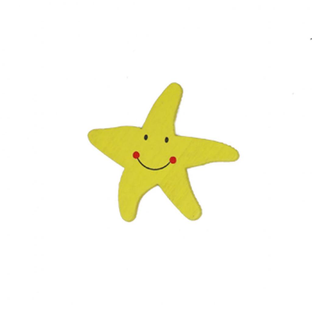 Dubonnet 12Pcs Wooden Cartoon Sun Fish Fridge Magnet Stickers Education Kid Toy Art Decor