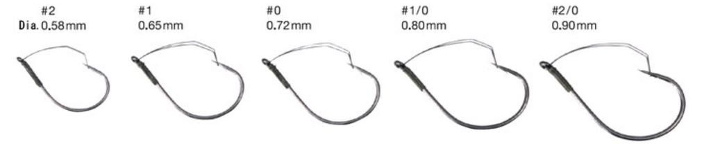 Varivas Mosquito Wacky Worm Hook Heavy Guard Size 1 (4083)