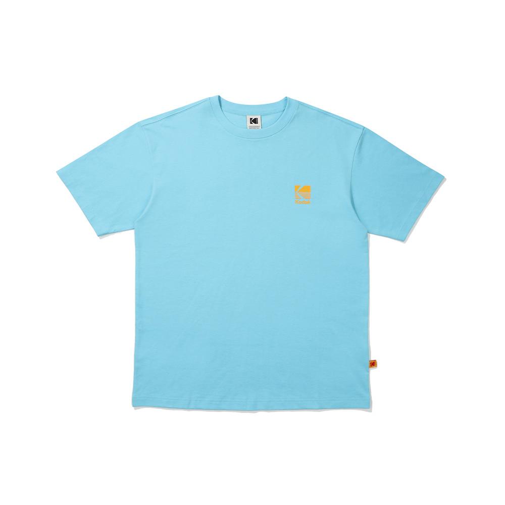 KODAK Big Logo Cotton Short Sleeve T-Shirt Blue