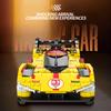 Ungiftig 1370 Teile Gelbes Supercar Bausteine V6 Motor Rennwagen 1:16 Modellbausteine Schreibtisch-Ornament Kinder DIY Spielzeug Weihnachtsgeschenke