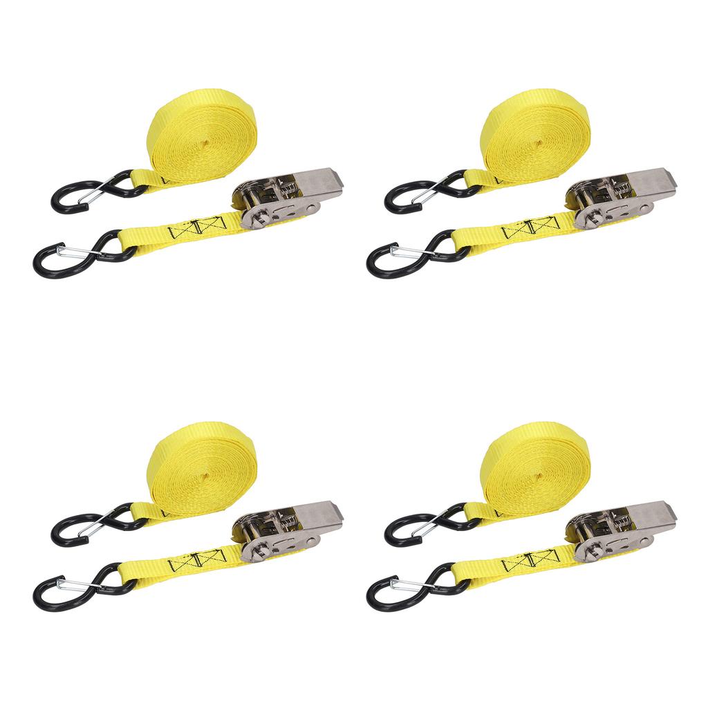 5 Meters Ratchet Straps 800kg Safe Pull Strength Cargo Tie Down Bundle Tension Belt for Ship Transportation Fixing