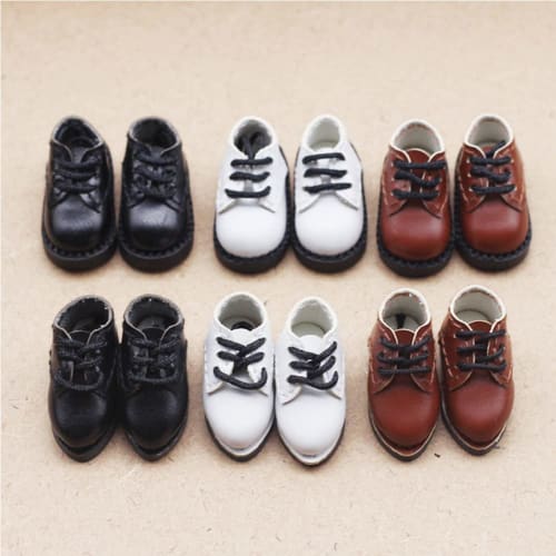 rakulifey Obitsu 11 Shoes, Uniform Shoes, OB11 Size Shoes, Obitsu Doll 11cm Accessories, 1/12 BJD Doll Shoes, Gift (Black 1)