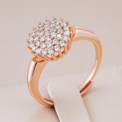 Pilnīgi balts cirkons sievietēm zelta gredzeni Vintage Fashion Jewelry Party Dzirkstoši grezni auskari