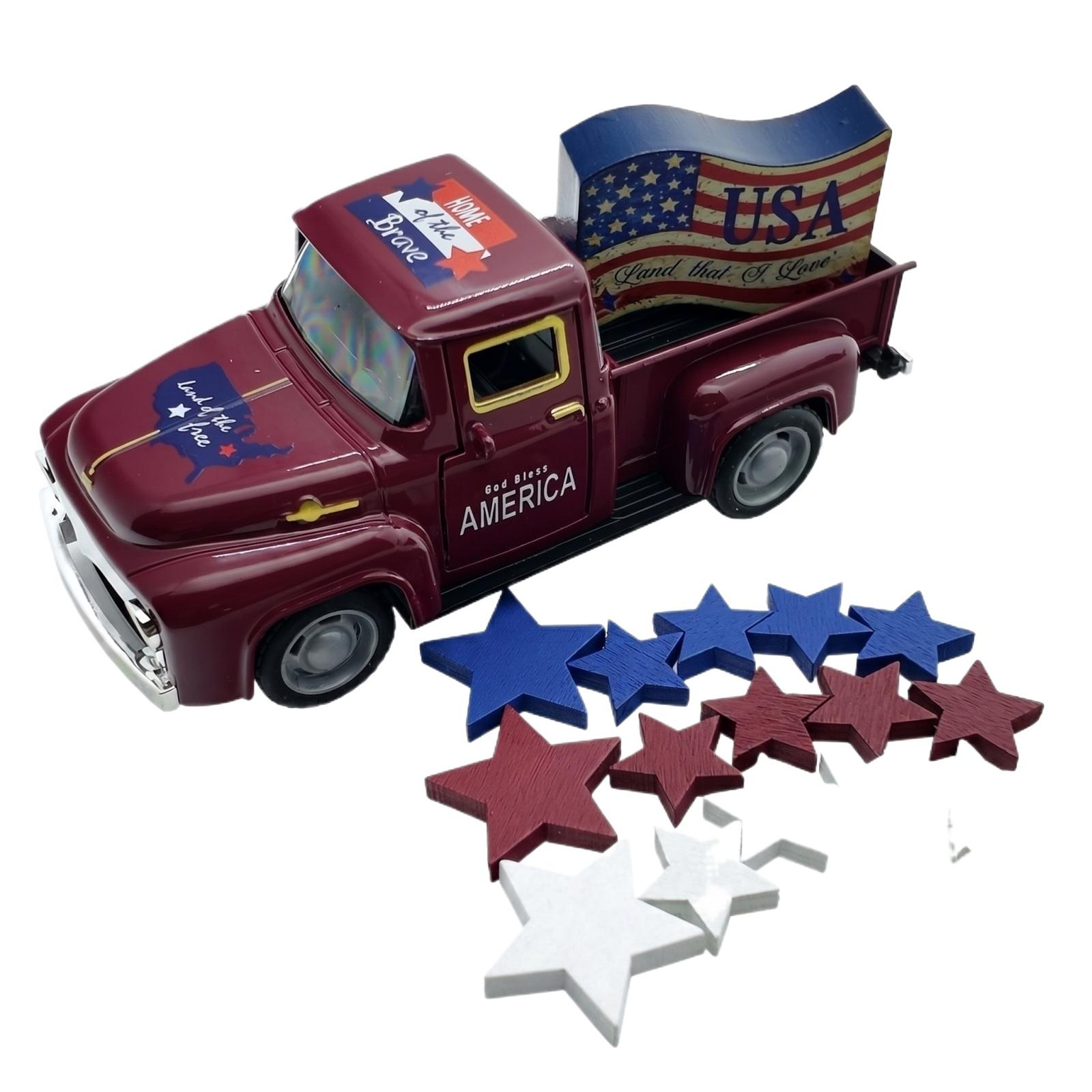 

14.5cm Vintage Car Figurine For American Independence Day And Memorial Day One Size червоний
