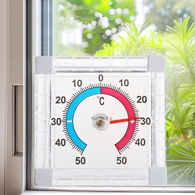 Window Thermometer Waterproof Adhesive Indoor Outdoor Temperature Gauge High Accuracy Square Plastic Digital Thermometer