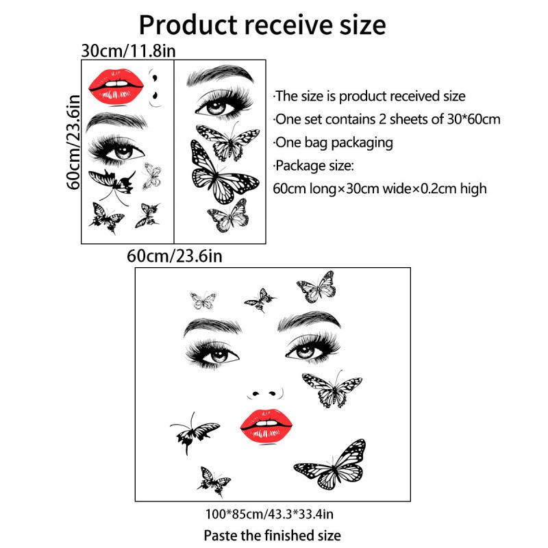 Creative Butterfly Girl English Wall Sticker - Self-Adhesive Decor for Background Walls