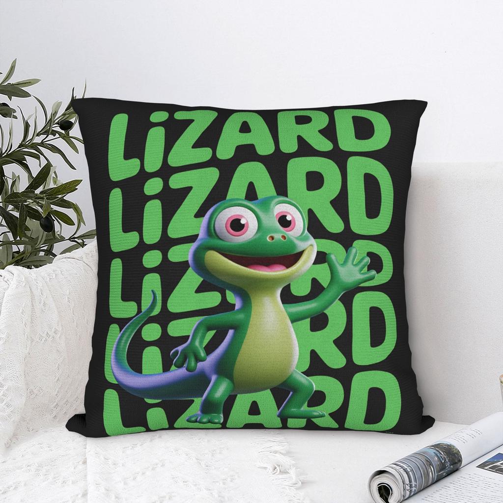 Lizard Meme Pillow Cover Vintage Pillow Case For Living Room Chair Graphic Pillowcases Gift Idea