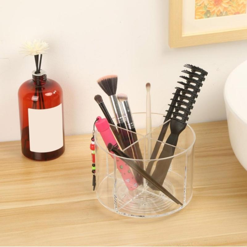 Platzsparend 360 Grad drehbarer Kosmetikständer Praktischer drehbarer Make-up-Behälter mit mehreren Fächern