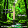 Custom Logo and Packaging Color Painted Round Handle Adult Soft Bristle Eco Biodegradable Bamboo Toothbrush