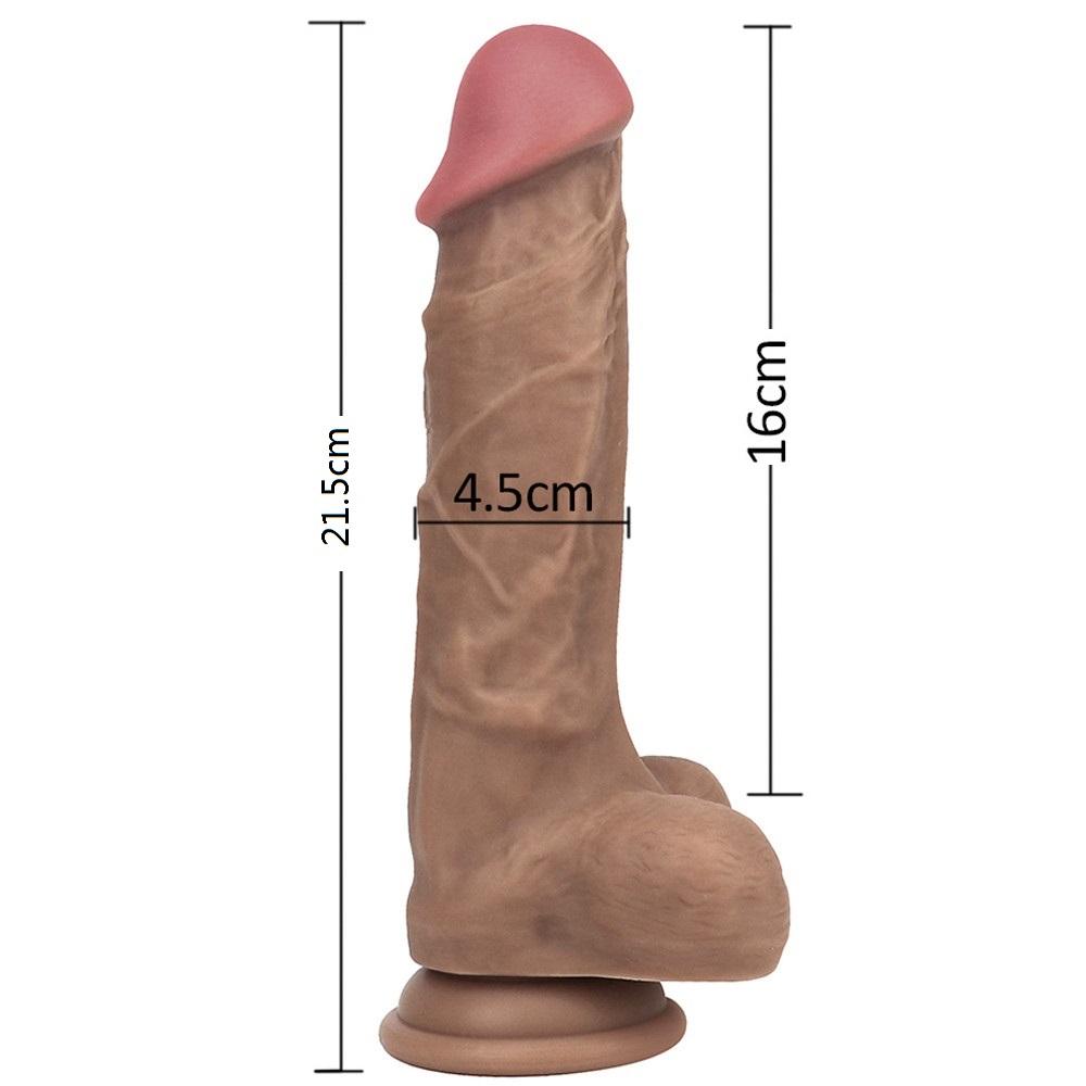 Realistický pocit pokožky Penis Měkký Sexy Obrovské Dildo Dámské masturbátory Dvouvrstvá silikonová přísavka Dilda pro ženy Big Dick