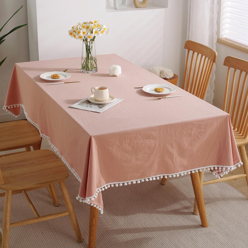 Solid Color Tablecloth Cotton And Linen Fabric Rectangular Dining Table Coffee Table Tablecloth Simple Table Mat Coffee Table Cloth Cover Towel