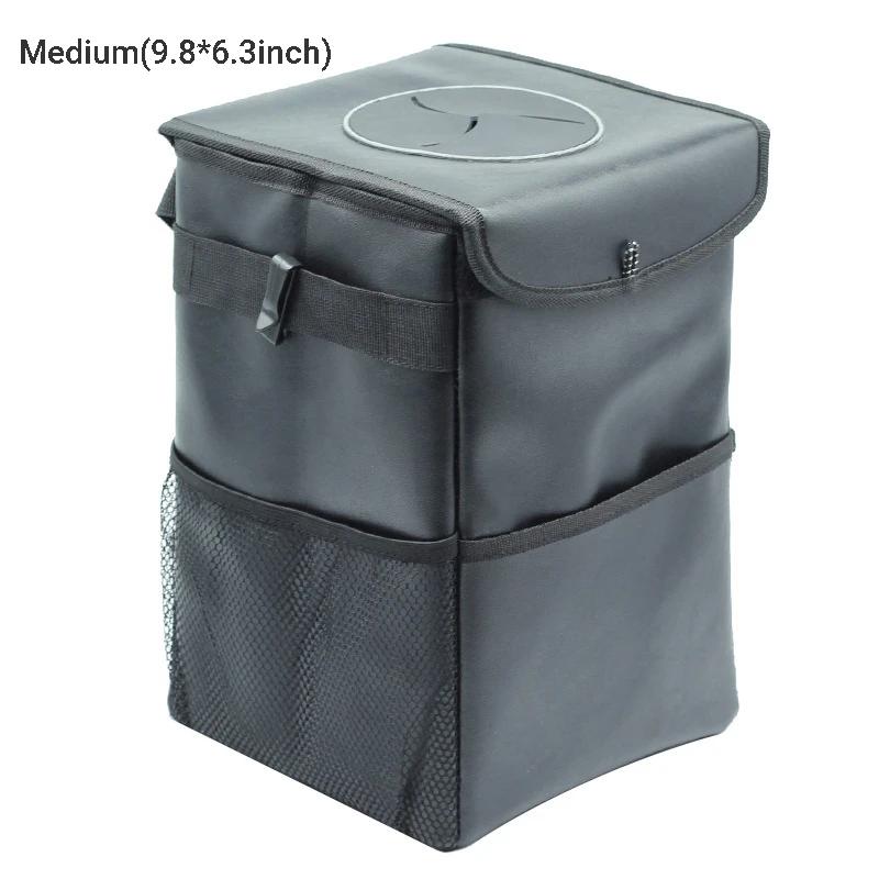 Car Trash Can Foldable Removable Waterproof Car Storage Box, Suitable for Trucks, SUV, Cars Multi-Purpose Trash Can with Lid