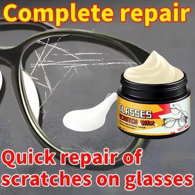 Lens Scratch Remover 30g Long-Lasting Cleaner Polishing with Sponge Eye Glass Scratch Remover for Cleaning Car Fog Watch Screen