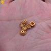 Copper-Plated Sand Gold DIY Flying Saucer Beads with Auspicious Cloud and Hammer Texture Spacer Pieces
