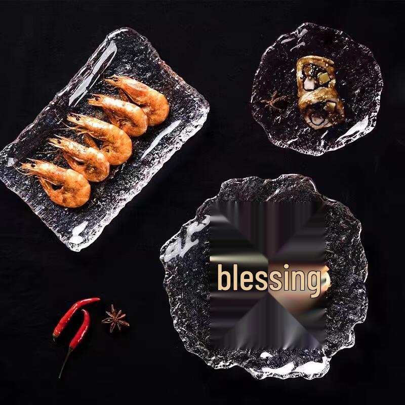 Скандинавская стеклянная тарелка для десертов и фруктов