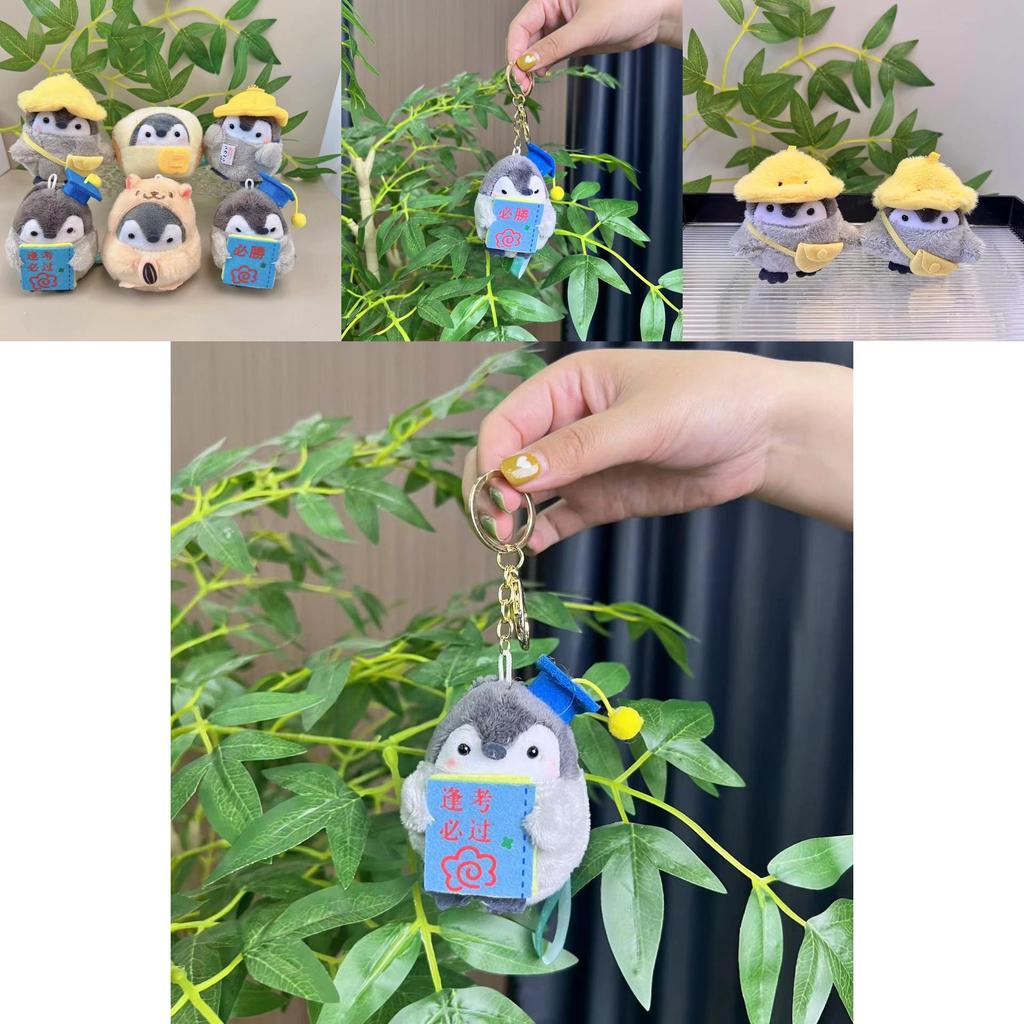 Cute Penguin Plush Doll With Hat Ideal For Key Ring Travel Companion