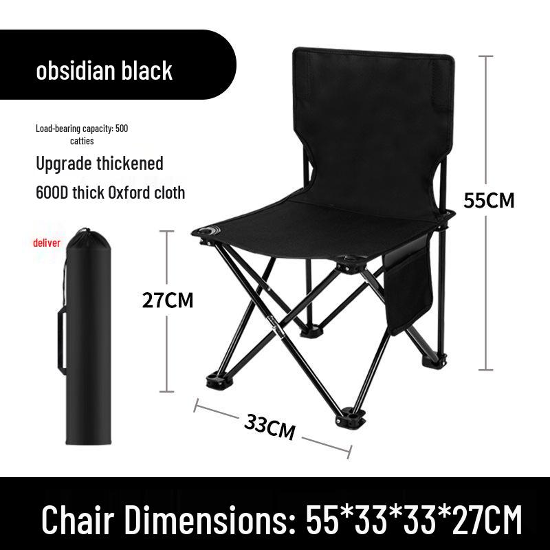 Compact Folding Moon Chair with Backrest for Outdoor Picnic and Fishing