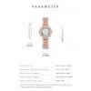 Elegant Women's Wristwatch Luxury Watch Bracelet Set Fashionable Gifts Rose Gold Watch  Casual Wear