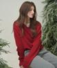 OSTKAKA Essential V-Neck Pullover Red