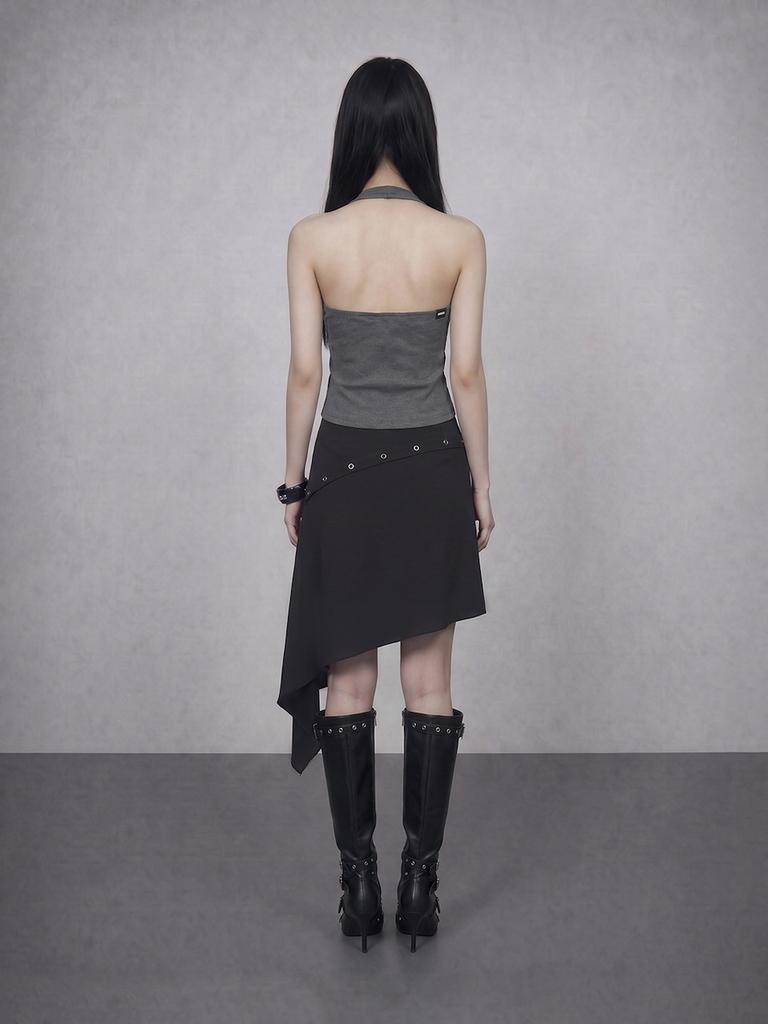 BOUNDARY Glam Halter Neck Slim Top Mg_B261Msm105
