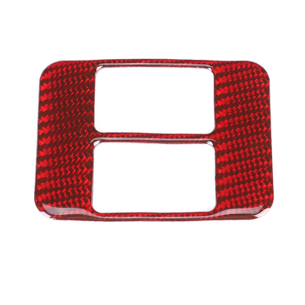 

Carbon Fiber Center Console Seat Heating Button Cover Frame Fit for Subaru Red