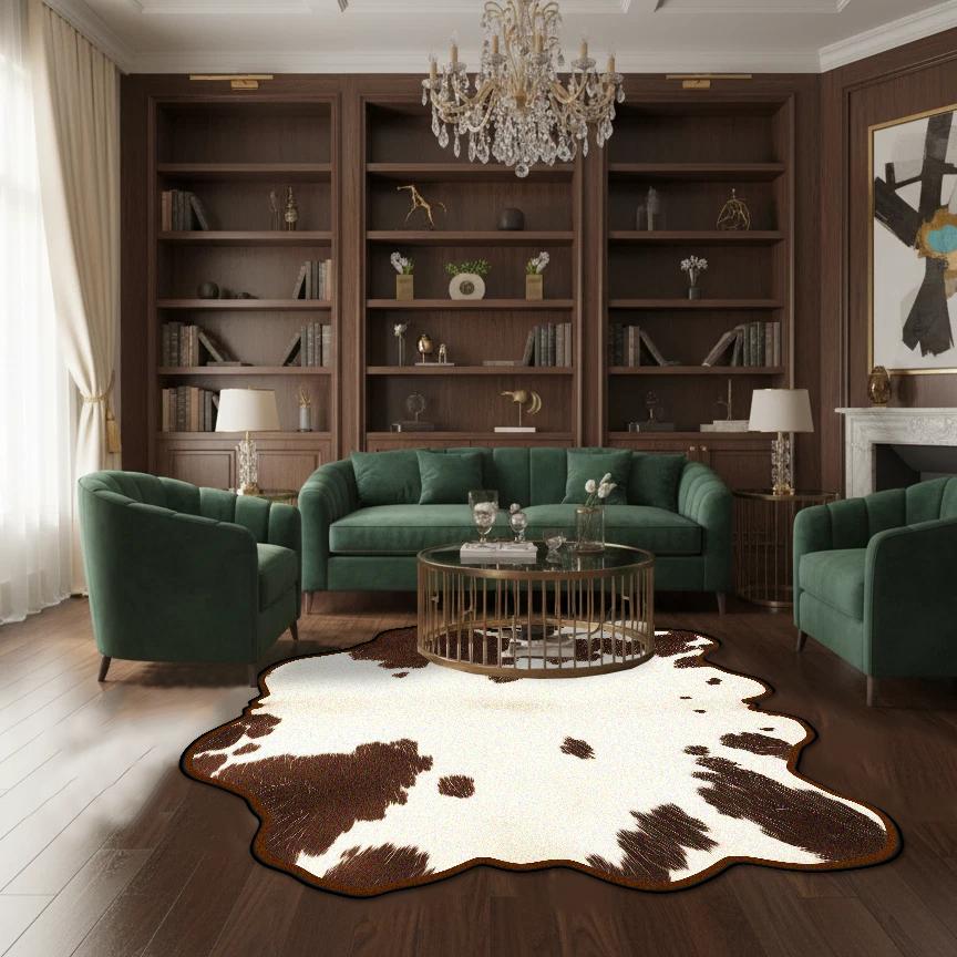 Tierhautimitat Außerirdischer Teppich Wohnzimmer Dekoration Weicher Teppich Schlafzimmer Dekor Einfache Reinigung Antirutsch Flanell Fußmatte Lounge