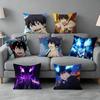 Blue Exorcistt Pillow Cover Soft Microfiber Pillowcase Home Sofa Decor Surprise Decorative Printed