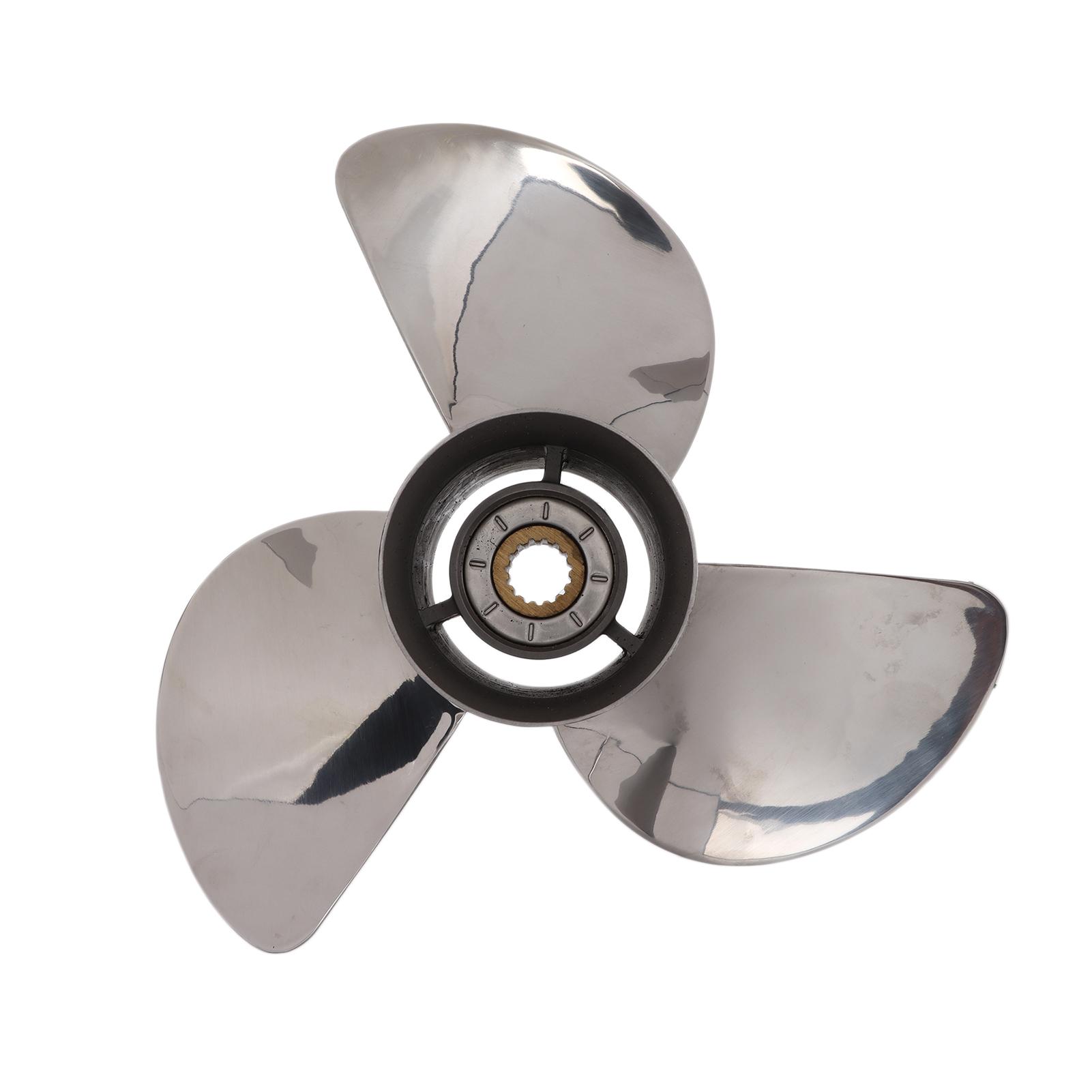 

Outboard Propeller 3 Blades Stainless Steel Replacement for Yamaha Outboard 50‑130HP