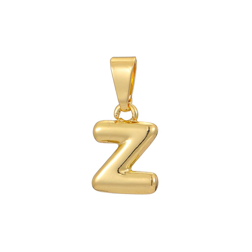 Brass Gold-Plated Letter Pendant - DIY Personalized 26-Letter Necklace