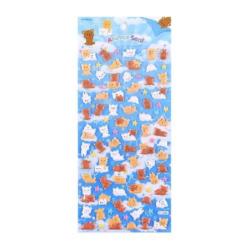 1Pc Cute Cartoon Ghost Family 3D Relief Stickers Fun Jelly Transparent Decoration for Phone Cases Children's DIY Crystal Sticker
