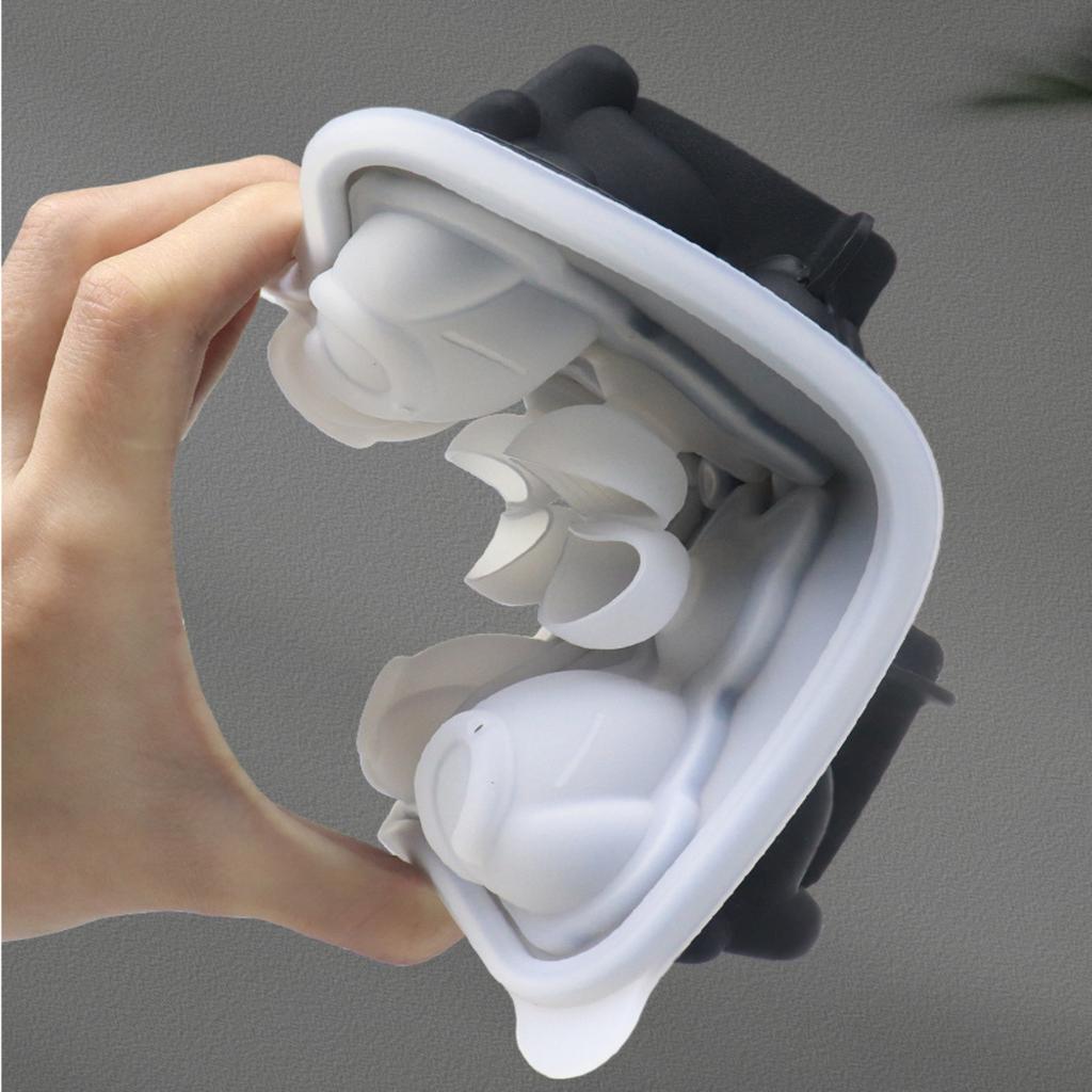 Cat ice grid ice cube mold household ice cube ice box silicone ice grid 3D cat shape food-grade silicone -40°C to 240°C 161g