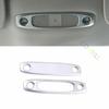 For Tesla Model 3 2017-2021 Silver ABS Front+Rear Reading Lamp Frame Cover Trim