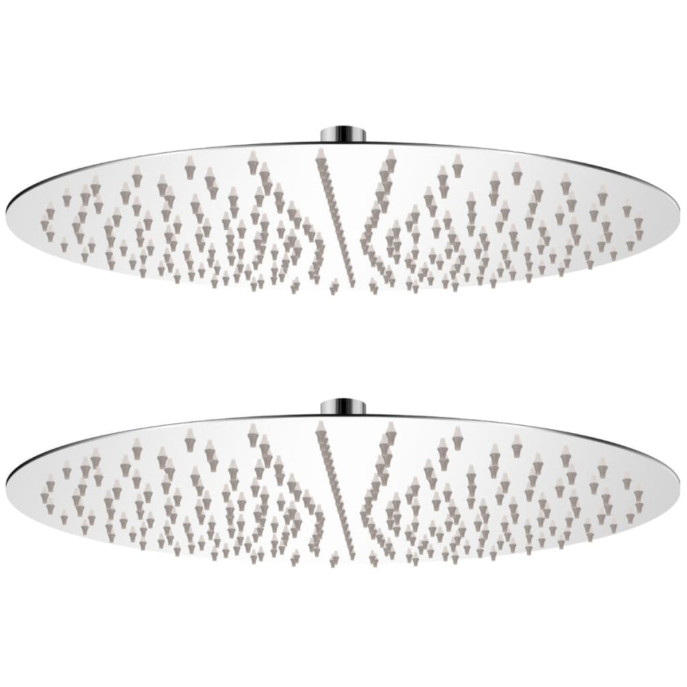 Pomme de douche plongeante 2 pcs Acier inoxydable Ø 40 cm