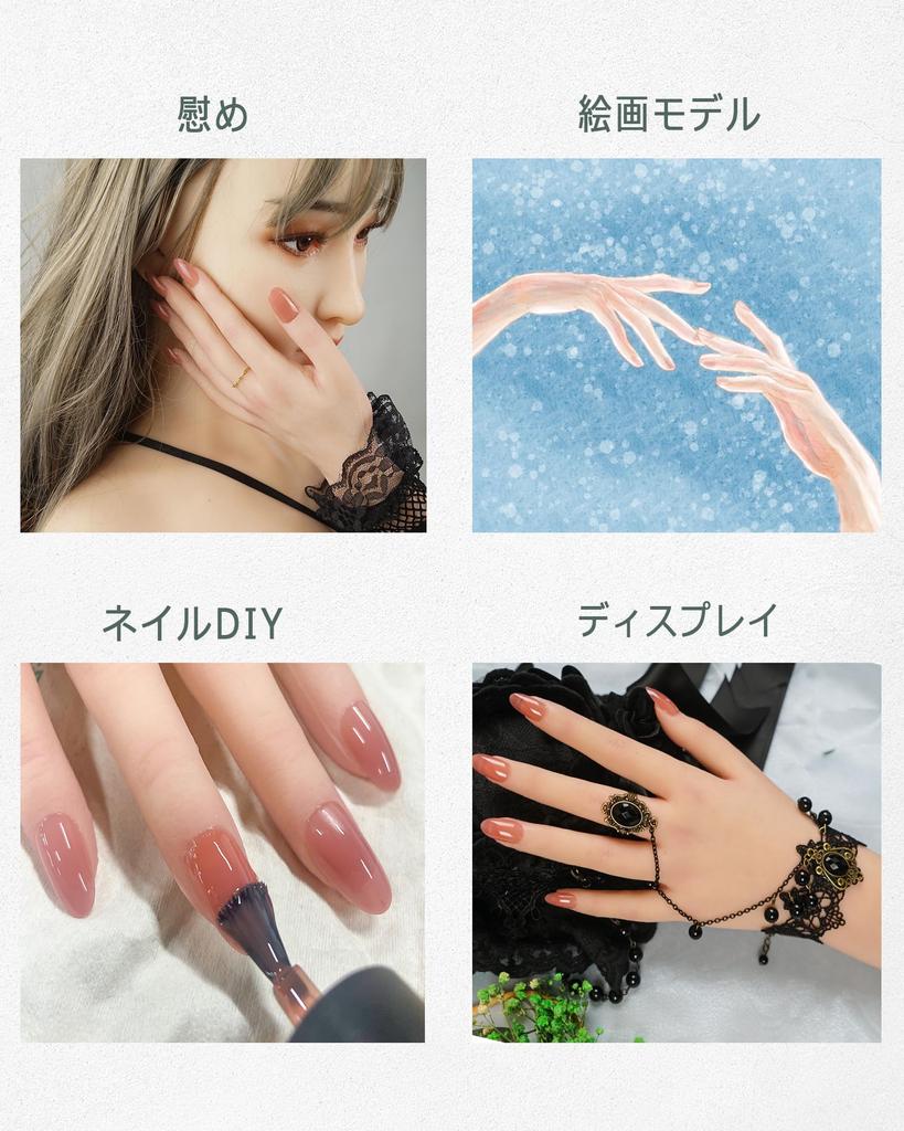KUMIHO Hand Model, Silicone Hand, Female Hand Upgrade, Drawing Hand, Hand Fetish Mannequin, Nails, Painting Model, Hand Torso, with Nails and Skeleton