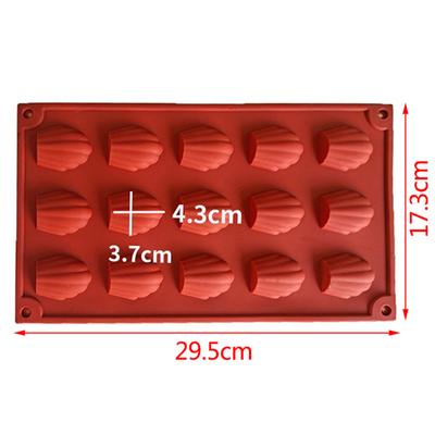 Moule à gâteau madeleine à 20 cellules en forme de coquille en silicone pour biscuits et biscuits